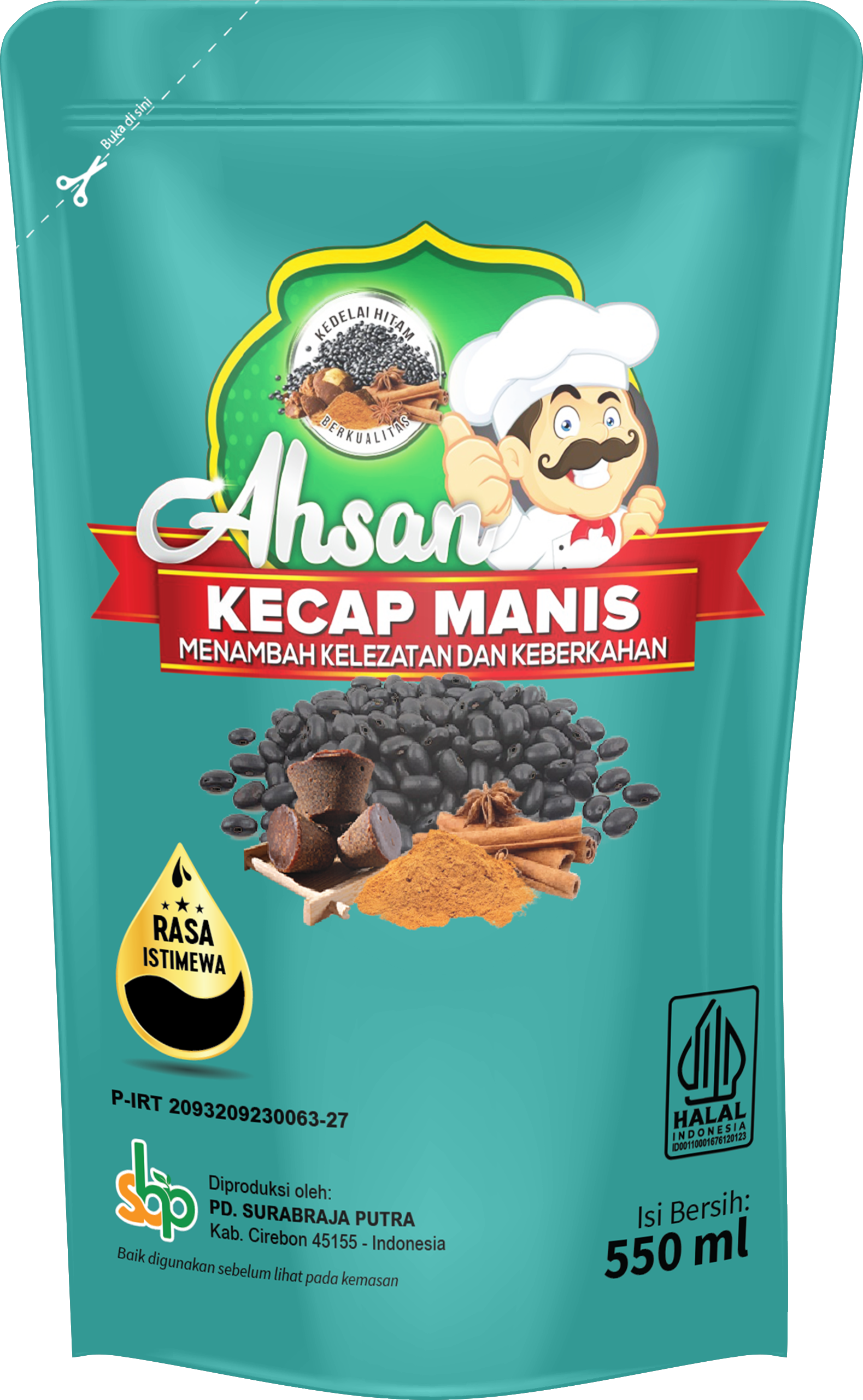 Ahsan Kecap Manis pouch 550 ml